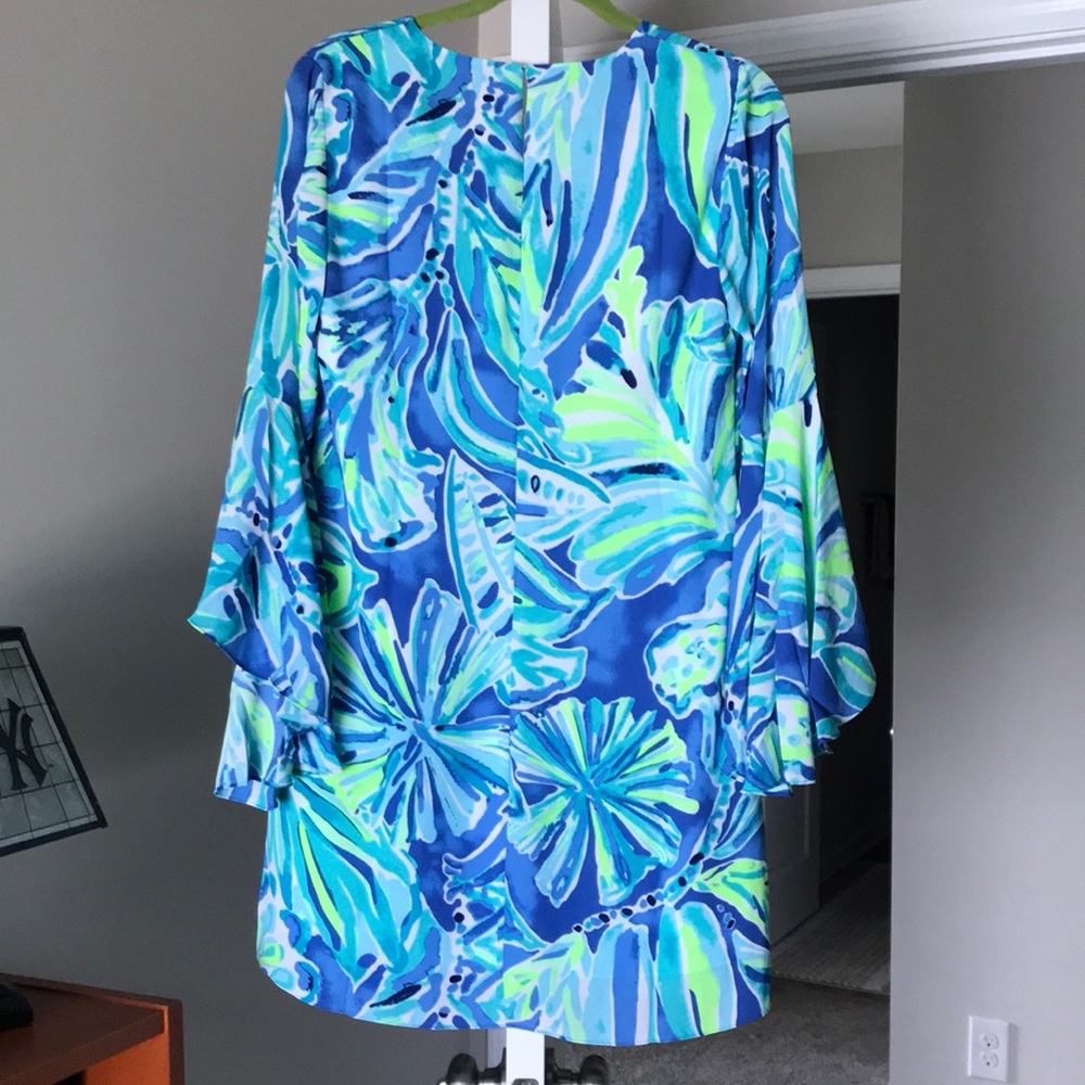 Lilly Pulitzer Silk Flutter Sleeve Dress - Picture 6 of 7